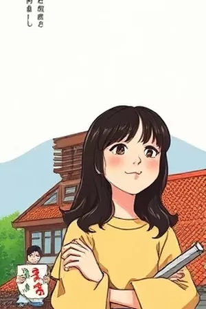 摊开在木桌上的日式分镜原稿，竖版封面构图
