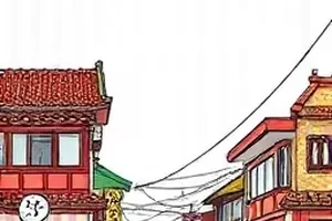 雪夜列车车厢内景的漫画画面
